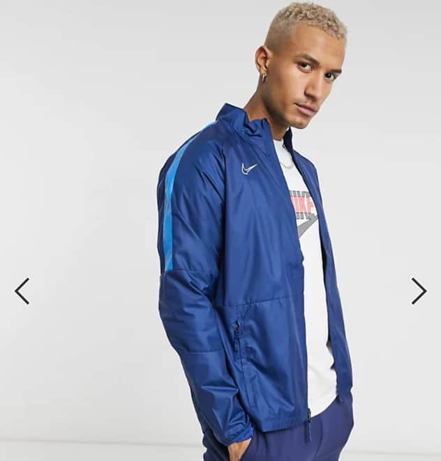 Nike Academy track jacket in blue. (Pic: Asos)