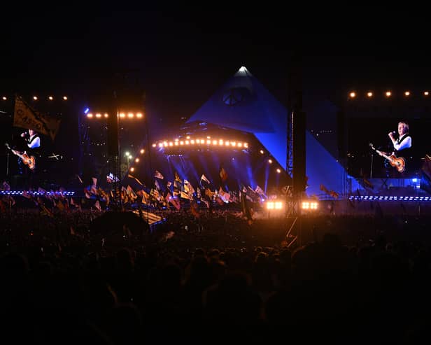 Paul McCartney performs on the Pyramid Stage stage during day four of Glastonbury Festival 2022 (Pic: Getty Images)