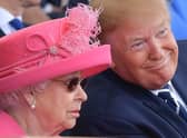 The Queen with then US President Donald Trump on the 75th anniversary of the D-Day landings. Credit: DANIEL LEAL/AFP via Getty Images)