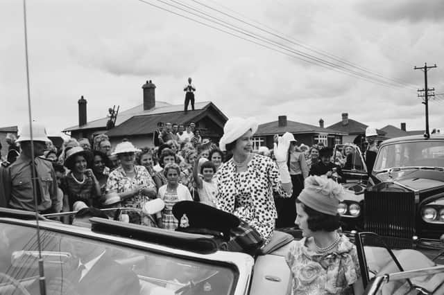 Queen Elizabeth II on a commonwealth visit to New Zealand in 1963