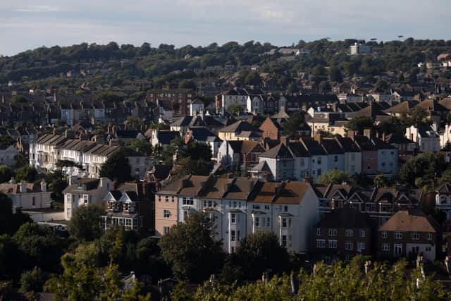 Rows of houses in Hastings.