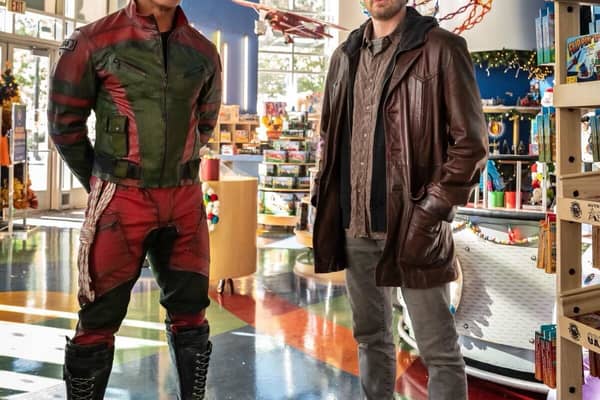Chris Evans on set of his new film ‘Red One’ starring alongside Dwayne ‘The Rock’ Johnson.