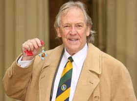David English, with his CBE medal, awarded by the Princess Royal at an investiture ceremony at Buckingham Palace in 2010 