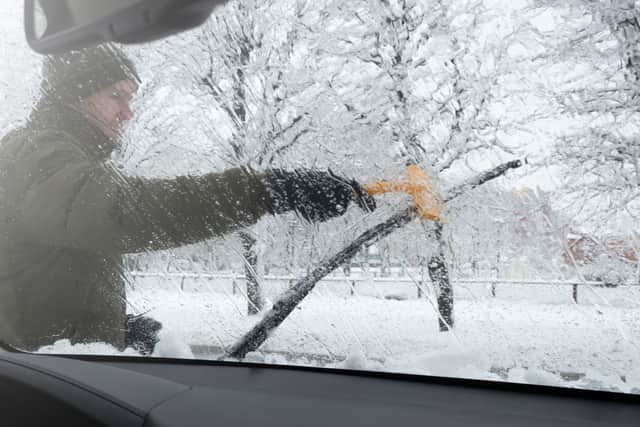 Removing ice from the inside of a car windscreen uses the same method as clearing the outside 