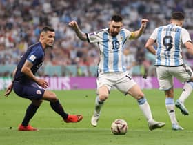 Messi and Alvarez for Argentina at Lusail Stadium in semi-final