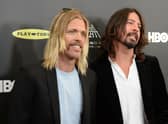  Musicians Taylor Hawkins and Dave Grohl of Foo Fighters arrive at the 28th Annual Rock and Roll Hall of Fame Induction Ceremony. The band confirmed in their New Year’s message they will continue despite Hawkins’ death 