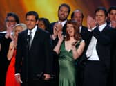The cast of "The Office" accepts the Outstanding Ensemble in a Comedy Series onstage at the 13th Annual Screen Actor Guild Awards