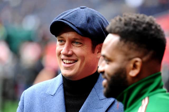 Vernon Kay, seen here attending an NFL London game, admitting to a scheme concocted by Shane Ritchie to assure clean water in the camp