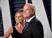 Kayte Walsh (L) and Kelsey Grammer attend the 2019 Vanity Fair Oscar Party hosted by Radhika Jones at Wallis Annenberg Center for the Performing Arts on February 24, 2019 in Beverly Hills, California.  (Photo by Dia Dipasupil/Getty Images)