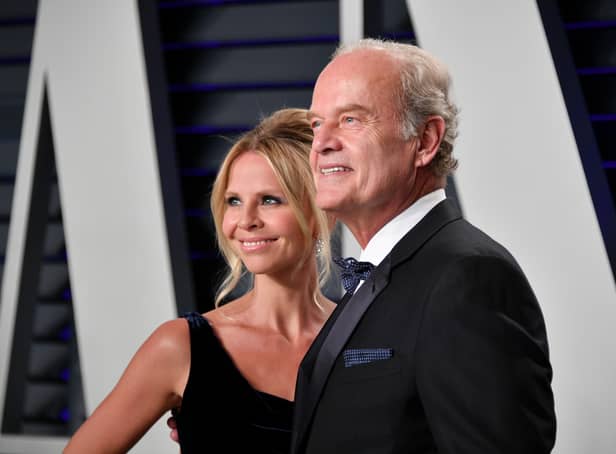 <p>Kayte Walsh (L) and Kelsey Grammer attend the 2019 Vanity Fair Oscar Party hosted by Radhika Jones at Wallis Annenberg Center for the Performing Arts on February 24, 2019 in Beverly Hills, California.  (Photo by Dia Dipasupil/Getty Images)</p>
