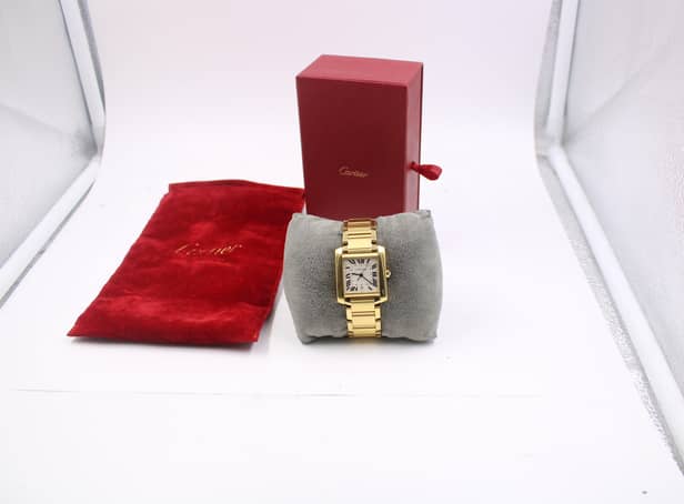 <p>A Cartier watch, which was discovered in a bag of donations to the British Heart Foundation, has sold for almost £10,000 on eBay.</p>