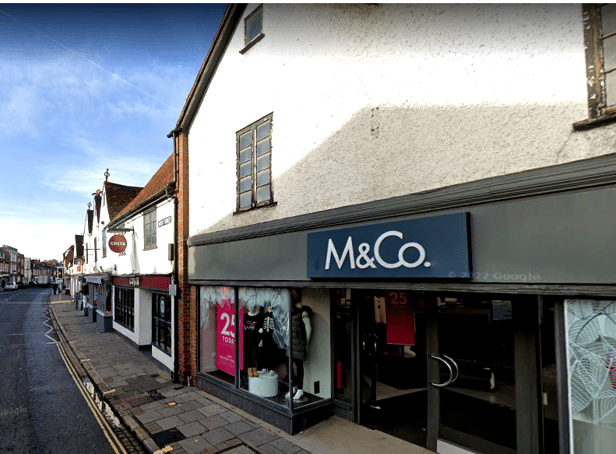 <p>An M&Co store is pictured in Marlow, south England.</p>