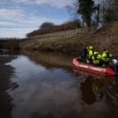 CGI Search teams search the River Wyre for Nicola Bulley. 