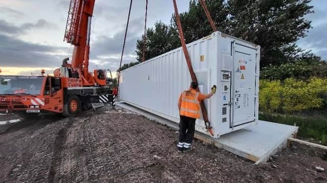 National Highways says the shipping containers are a temporary solution until power supply at the service stations improves
