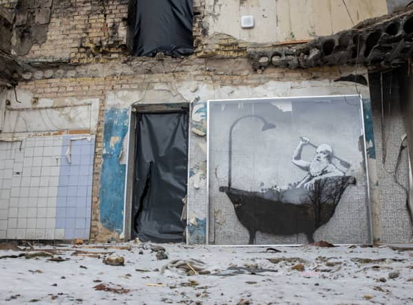 Banksy artwork in Ukraine