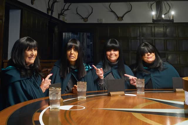 Mary Berry, Claudia Winkleman, Dawn French and Jennifer Saunders in The Traitors Comic Relief sketch