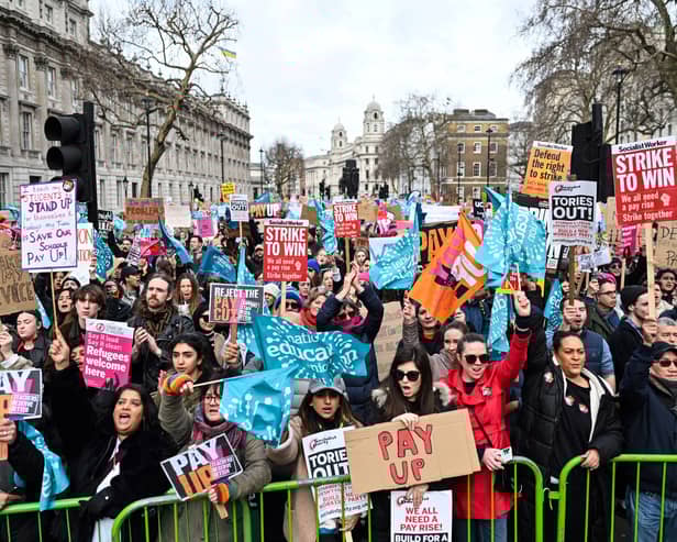Teachers are  among just one of the many professions striking 
