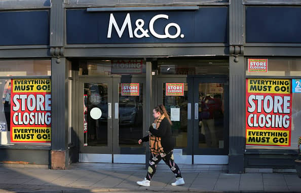 M&Co closed all their 170 stores this year putting 1910 jobs at risk after they went into administration for a second time in two years. (Photo by Martin Pope/Getty Images)