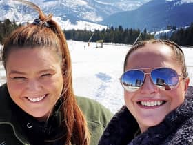 Anne-marie and Rachel in the mountains. 