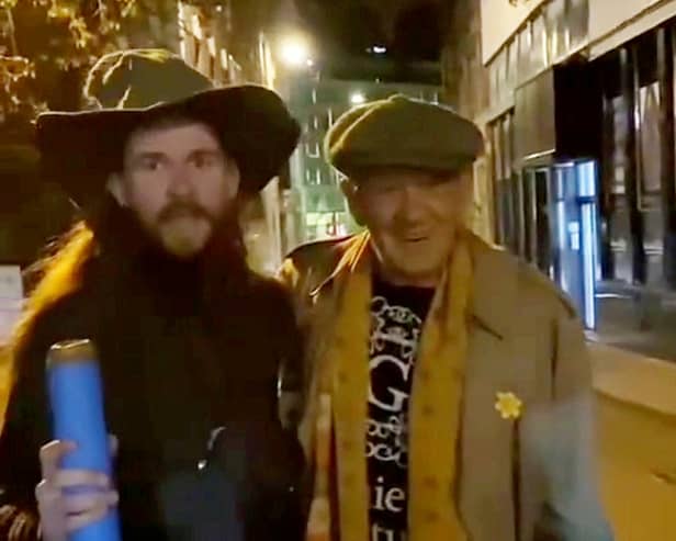 Ben Coyles was out marking his 22nd birthday dressed as Gandalf when he ran into Sir Ian McKellen who played the part of the iconic wizard in The Lord of the Rings and The Hobbit trilogies.