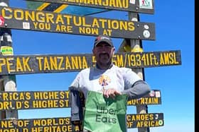 Andy Reid climbed Mt Kilimanjaro (photo: Guinness World Records) 