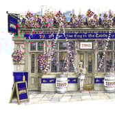 An illustration has been released of the new Tesco pub created to celebrate the coronation 