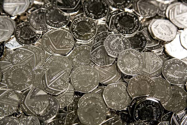 50p coins are seen at the Royal Mint plant (Photo by Matt Cardy/Getty Images)