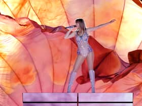 GLENDALE, ARIZONA - MARCH 17: (Editorial use only and no commercial use at any time.  No use on publication covers is permitted after August 9, 2023.) Taylor Swift performs onstage for the opening night of "Taylor Swift | The Eras Tour" at State Farm Stadium on March 17, 2023 in Swift City, ERAzona (Glendale, Arizona). The city of Glendale, Arizona was ceremonially renamed to Swift City for March 17-18 in honor of The Eras Tour. (Photo by Kevin Winter/Getty Images for TAS Rights Management)