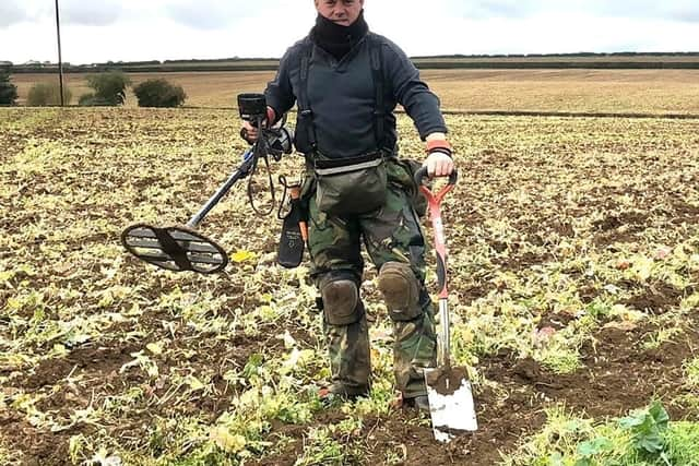 Matthew Hepworth unearthed the jewellery after he heard a faint signal on his metal detector.