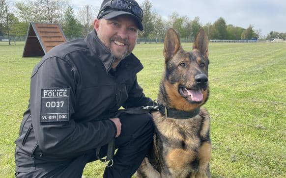 PD Arnie has graduated as a police dog despite harsh conditions in his early life