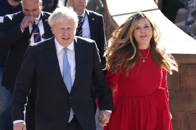 Boris Johnson and Carrie Symonds' (image: Getty Images)