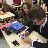 Children’s Commissioner for England, Dame Rachel de Souza, said that she supported Williamson’s plan to formally ban smartphones in schools (Photo: PATRICK HERTZOG/AFP via Getty Images)
