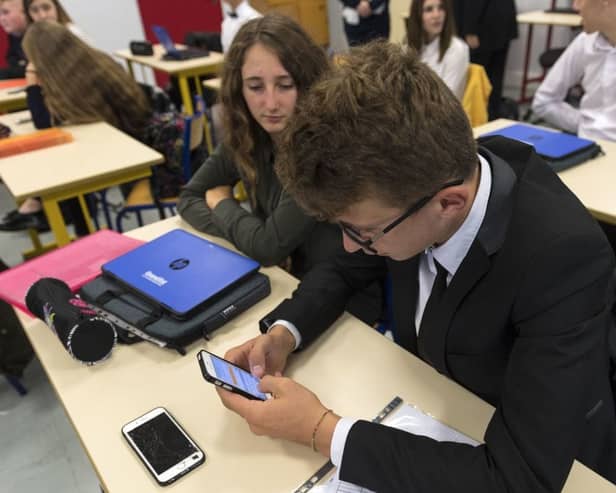Children’s Commissioner for England, Dame Rachel de Souza, said that she supported Williamson’s plan to formally ban smartphones in schools (Photo: PATRICK HERTZOG/AFP via Getty Images)
