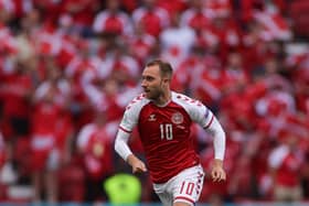 Denmark's midfielder Christian Eriksen during the UEFA EURO 2020 Group B football match between Denmark and Finland (Photo by FRIEDEMANN VOGEL/AFP via Getty Images)