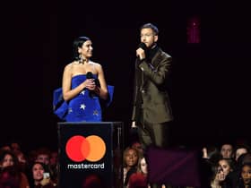 Dua Lipa and Calvin Harris accepting the British Single award during The BRIT Awards 2019 (Photo: Gareth Cattermole/Getty Images)
