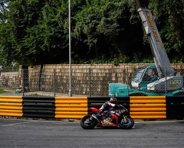 Spanish rider Raul Torras Martinez competes during the 54th Macau Motorcycle Grand Prix 