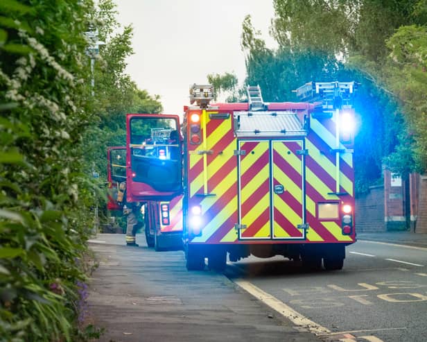 Two fire engines (Stock photo)