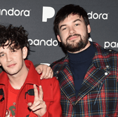 The 1975's set in Malaysia was cancelled after Matty Healy and Ross McDonald kissed on stage - Credit: Getty