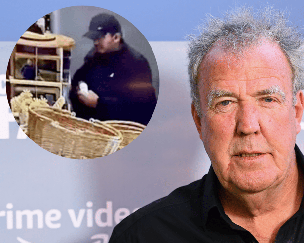 Jeremy Clarkson shared CCTV footage of a man allegedly stealing 'nearly £100 worth' of alcohol and food - Credit: Getty / Instagram