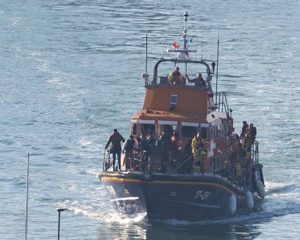 Over 50 people have been rescued after a migrant boat sunk in the Channel on Saturday morning