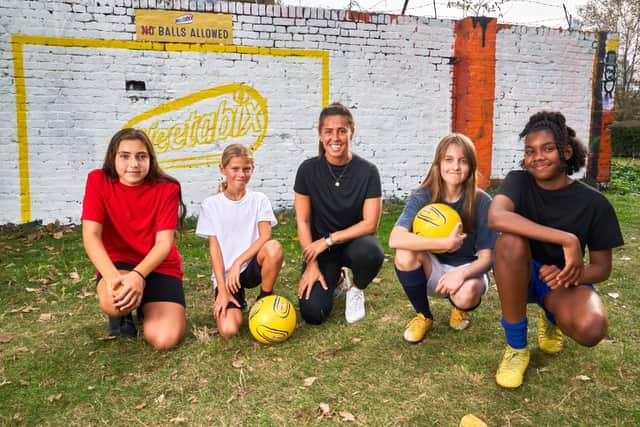 The campaign aims to encourage young girls to have more kickabouts in their local communities
