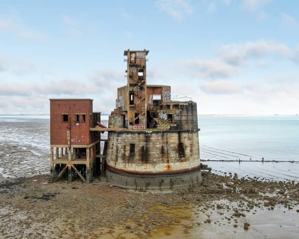No1 The Thames, a 168-year-old gun tower, in the mouth of the River Thames in Kent (SWNS)