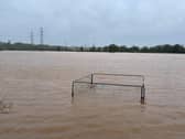 Flooding near Exeter in 2023.