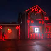 Jackie North, 37, decorated her Lincolnshire house in lights to mark Remembrance Day