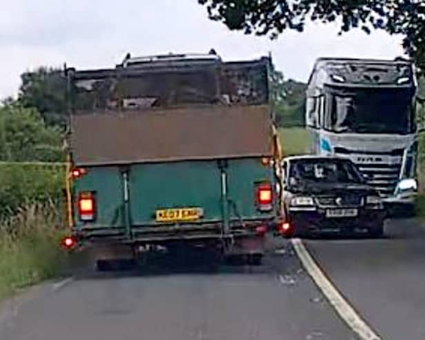 Footage of idiotic drivers caught on dash cams has been released by West Mercia Police Picture: West Mercia Police / SWNS