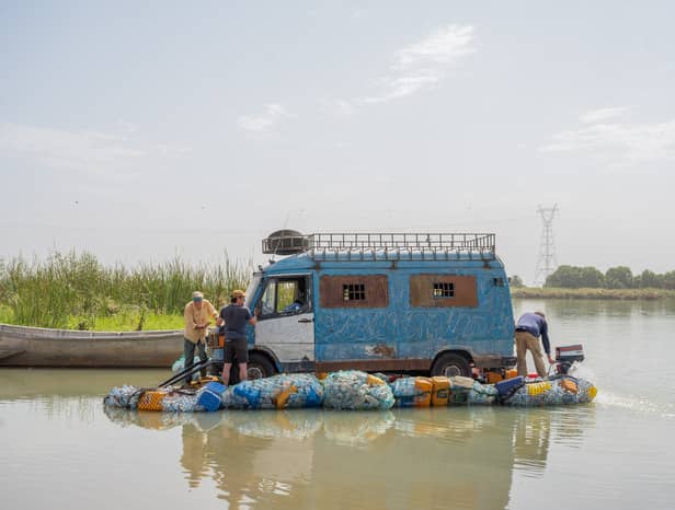 The trio follow in the tread marks of the legendary Paris-Dakar rally in The Grand Tour: Sand Job