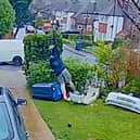 Matt Gentle, 40, falls off his wheelie bin. The dad of two was trying to change the batteries in two security cameras at his home when he climbed onto a wheelie bin and fell into the bushes.