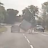 Aaron Drummond crashed into a car and bollard whilst driving dangerously in a white transit van when being chased by police. 