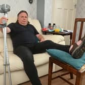 Martin Ingram Flowers (60) who broke his leg at work and was told by the DWP to quit his £40k a year job in order to claim benefits.