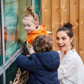 Actress Charlotte Riley plays with children at Warner Bros Studios at The WonderWorks, the first dedicated childcare facility at a UK film or TV studio (Photo: Gareth Cattermole/Getty Images)